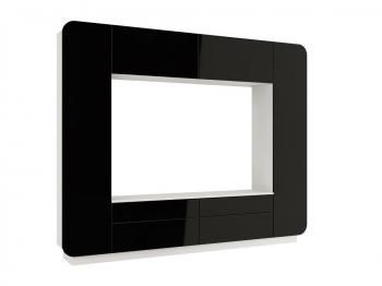 Белый/ПВХ черный глянец