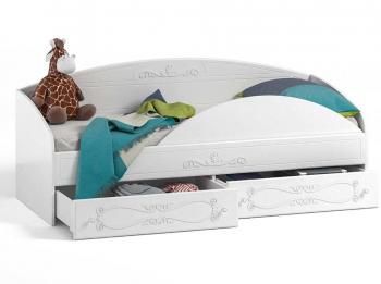 Кровать одинарная с ящиками + Борт защитный для кровати Катрин-К ИТ-11+ИТ11А Италия