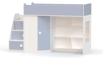 белый / голубой