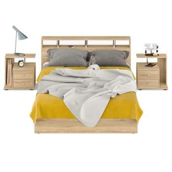 Кровать с ящиками СВК Камелия 1600 + две тумбы