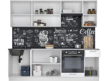 Кухонный гарнитур Империал Ника Глосс 2,4 м с вытяжкой