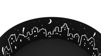 Костровая чаша Просто Огонь Ночной город Медиум