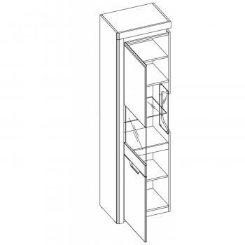 Шкаф с витриной Анрэкс 1V1D L TORINO