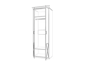 Шкаф двухдверный Атлант Бэль + Карнизы 802/424