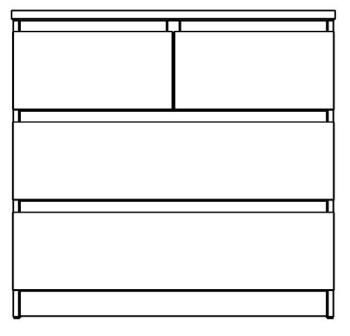 Комод Гуд Лакк Мальта 80х76 (2+2 ящика)
