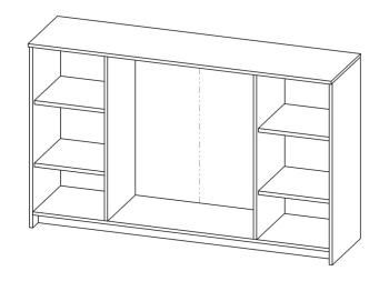 Тумба Гуд Лакк Сириус 156х95 (2 двери и 3 ящика)