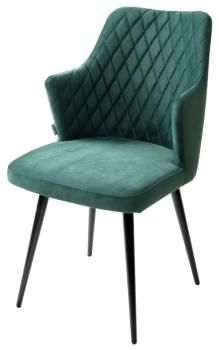 ЗЕЛЕНЫЙ #19, велюр / черный каркас