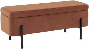 Велюр терракотовый, черные ножки