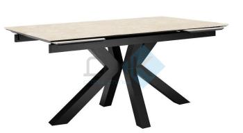 Керамика Krater Perla (бежевый матовый)/подстолье черное/опоры черные