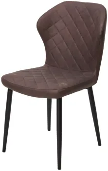 Style-06 Темно-коричневый, ткань под нубук / черный каркас