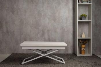 Стол-трансформер Левмар Apollo D78/S64 белый/белые опоры