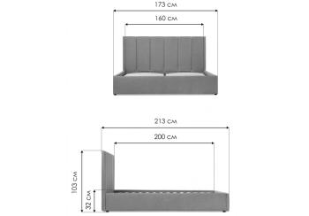 Кровать двуспальная Woodville Афродита-3 160 х 200 см с ПМ