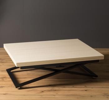 Выбеленный дуб/Черные опоры