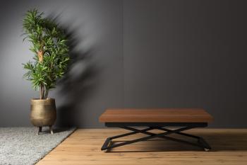 Стол трансформер Levmar Compact D44/S53 Миланский орех/Черные опоры