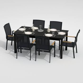 Каркас карбон / стол алюминий 220 / текстилен серый