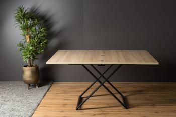 Стол-трансформер Levmar Compact D89/S53 Дуб сонома/Черные опоры