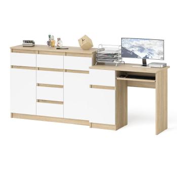 Дуб Сонома/Белый