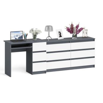 Графит/Белый