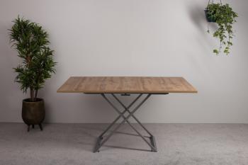 Стол-трансформер Levmar Compact D38/S59 Дуб вотан/Серебро