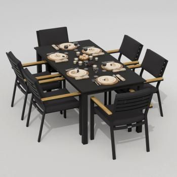 Обеденная группа Ideal Patio DOLLA BONTA - стол алюминий 180