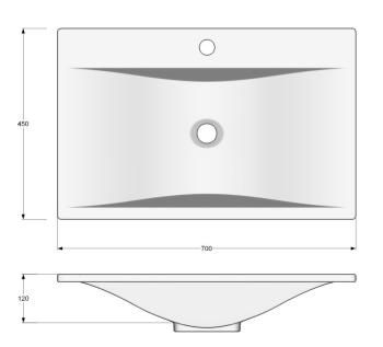 Раковина Madera Pulsus 70