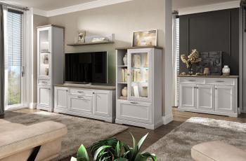 Шкаф с витриной Анрэкс TOSCANA NEW 1V1D1S