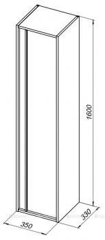 Шкаф-пенал для ванной AQUANET Lino 35