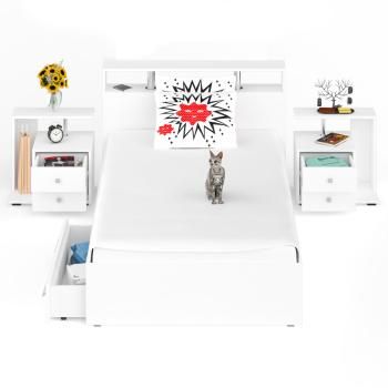 Кровать с ящиками СВК Камелия 1400 + две тумбы