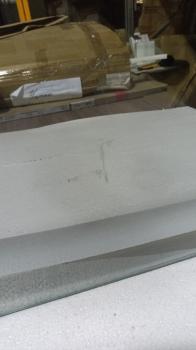 Стол обеденный А2035 Подстолье матовое, столешница прозрачная, ноги хром (У)