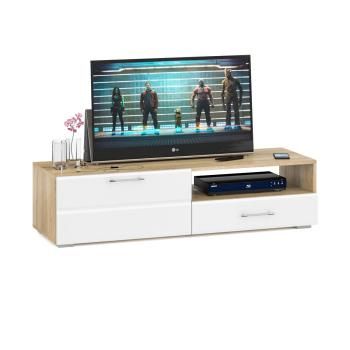 Корпус Дуб Сонома/Фасады Мдф Белый Глянец