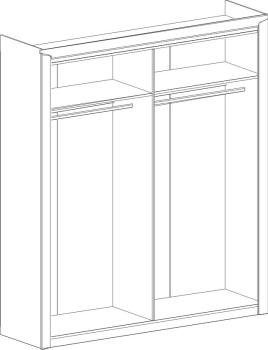 Шкаф 4 дв. МебельГрад