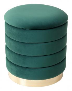 зеленый #19, велюр / золотой каркас