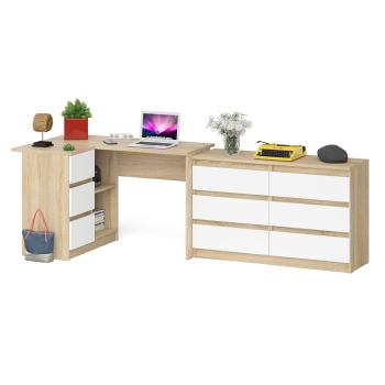 Дуб Сонома/Белый