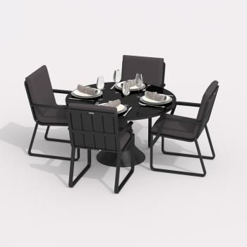 Каркас карбон / стол стекло диа 110 / ткань антрацит