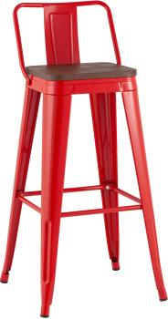 Красный глянцевый + темное дерево KD