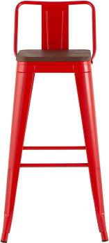 Стул барный STOOL GROUP TOLIX WOOD со спинкой