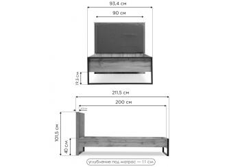 Односпальная кровать Iris 90х200
