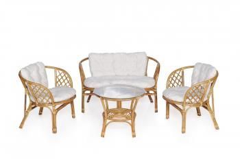 Каркас медовый/Подушки бежевые