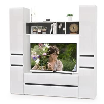 Корпус: Белый/Чёрный/Фасады: Мдф Белый Глянец