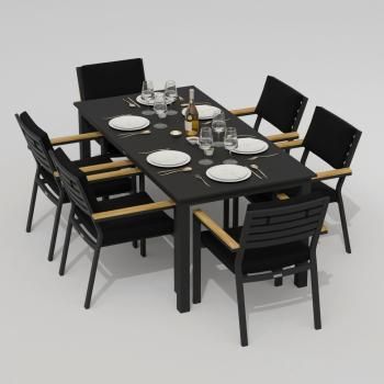 Обеденная группа Ideal Patio DOLLA BONTA - стол алюминий 180