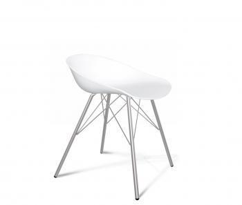 Белый/Хром лак