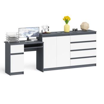 Графит/Белый