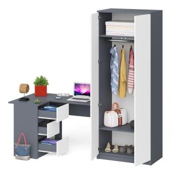 Стол компьютерный СВК Мори МС-16 левый + Шкаф МШ800.1