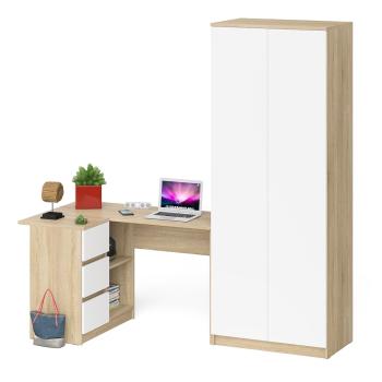 Дуб Сонома/Белый