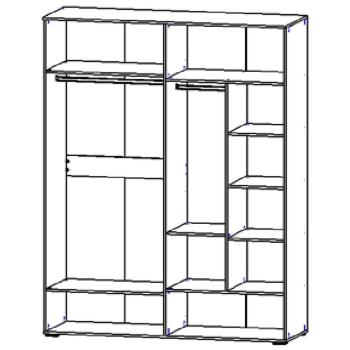Шкаф Оливия 4Д КМК 0971.1