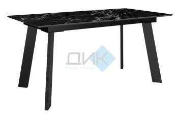 Керамика, мрамор черный матовый, опоры черные