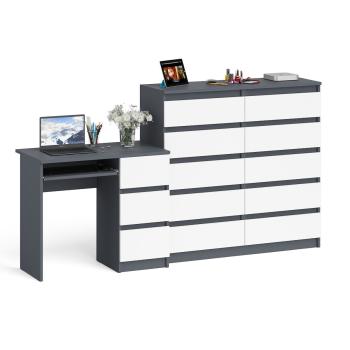 Графит/Белый