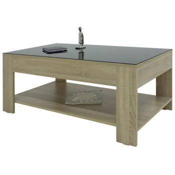 Сонома/Стекло черное