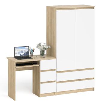 Дуб Сонома/Белый