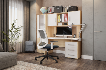 дуб сонома/белый